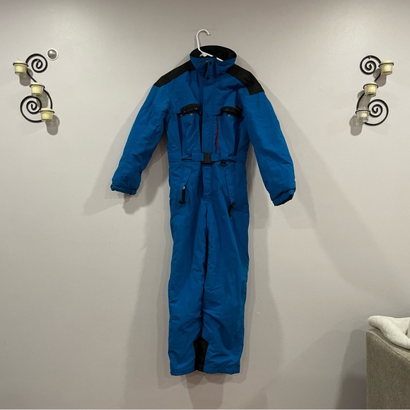 VINTAGE INSIDE EDGE Boys Blue Full Body Snowsuit